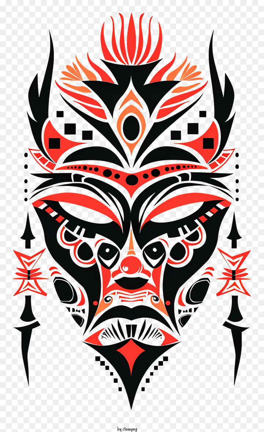 Tatouage Tribal，Masque Tribal PNG