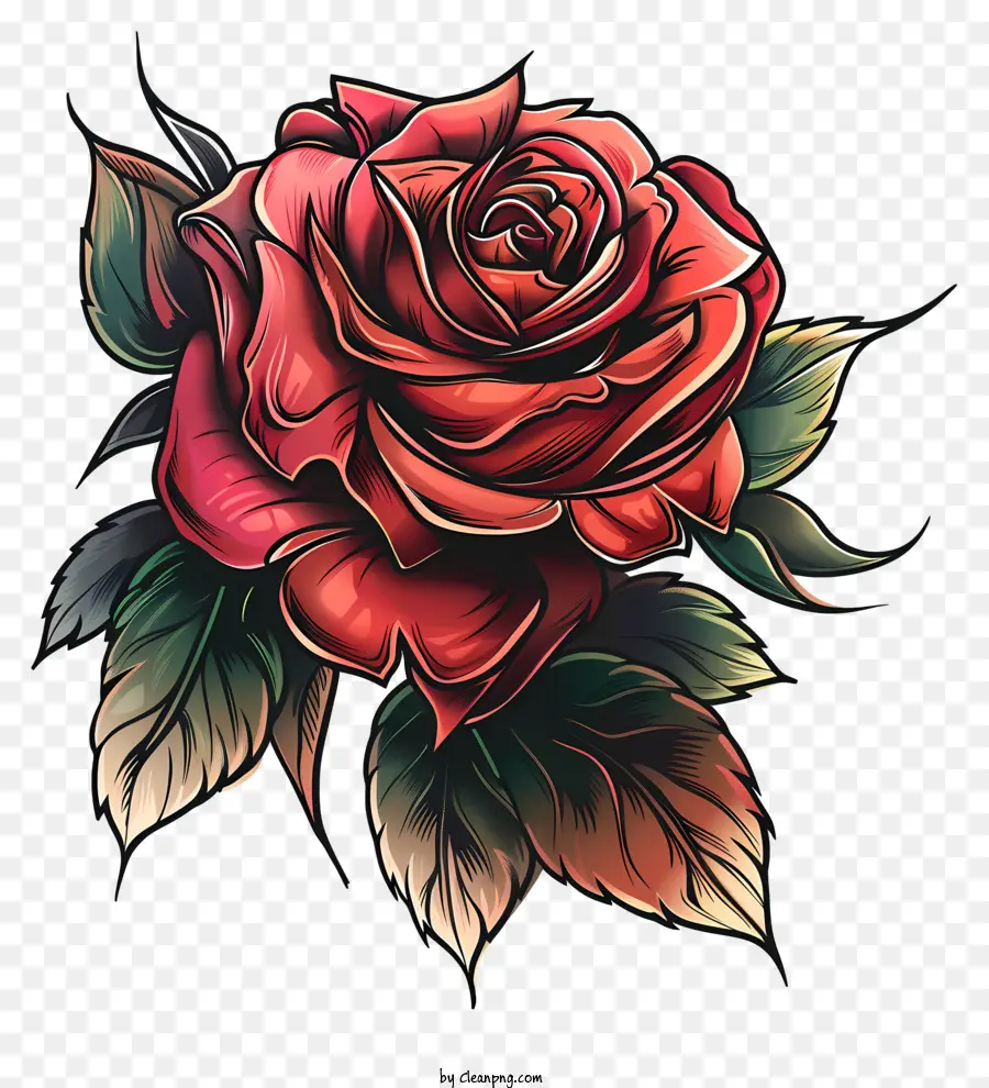 Rose Tattoo，Rose Rouge PNG