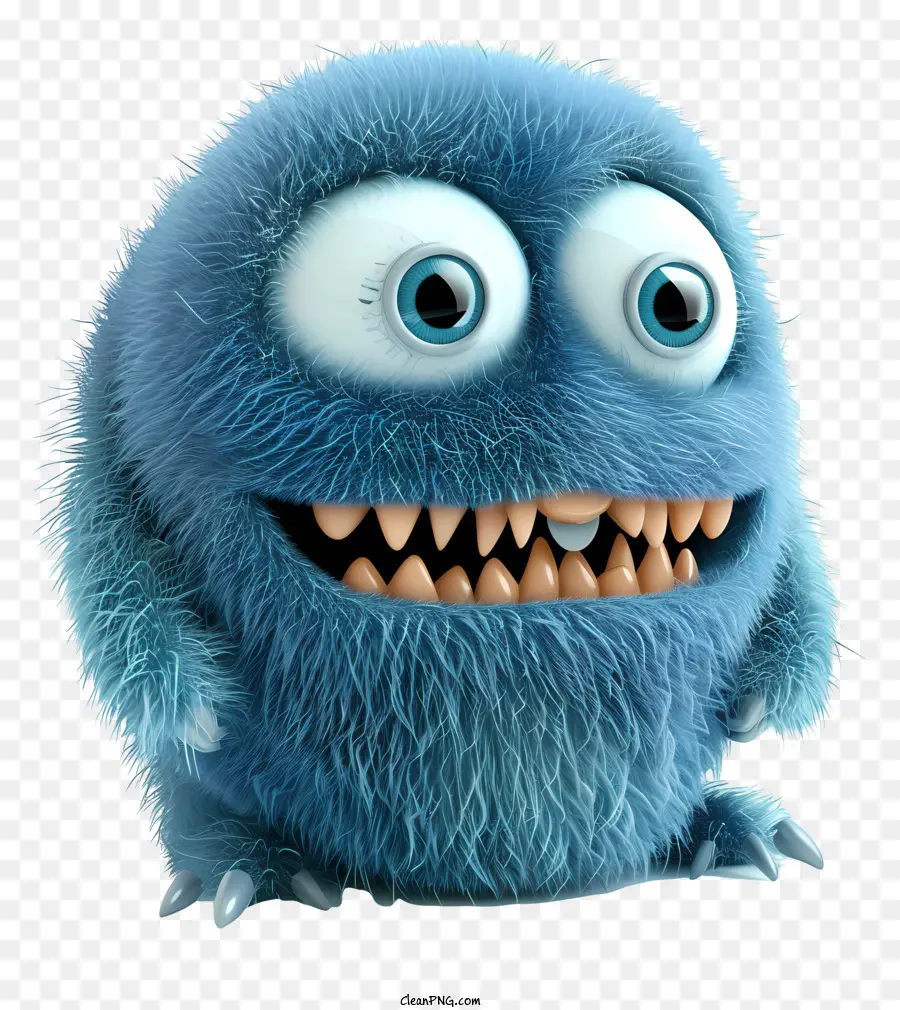 Créature Bleue En Peluche，Monstre Bleu PNG