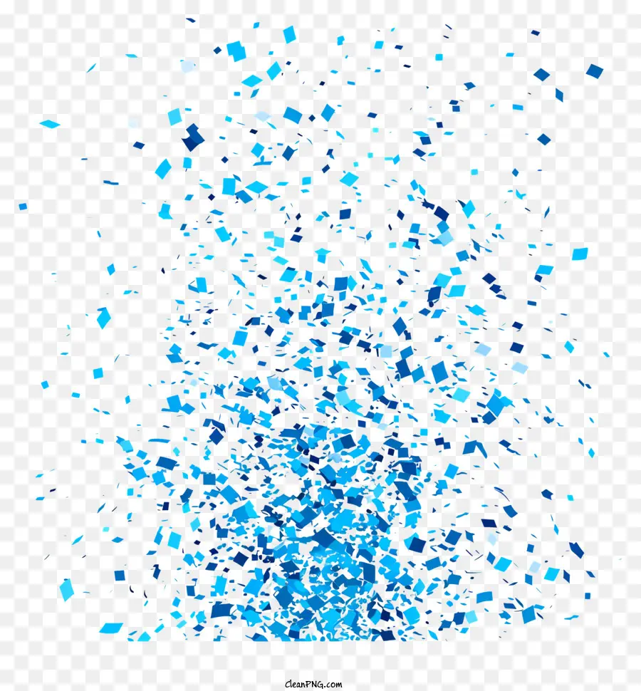 Bleu Confettis，Dispersés PNG