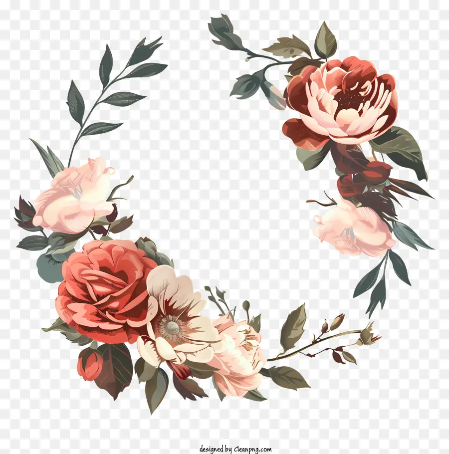 Couronne De Fleurs，Rose PNG