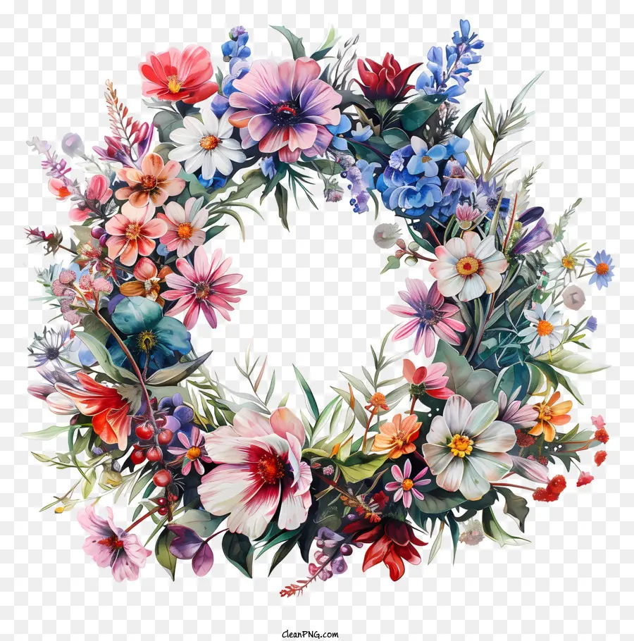 Couronne De Fleurs，Couronne Florale PNG