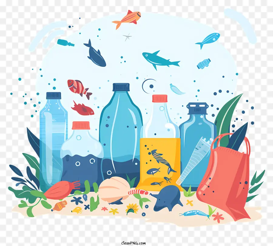 La Pollution Au Plastique，Débris Océaniques PNG