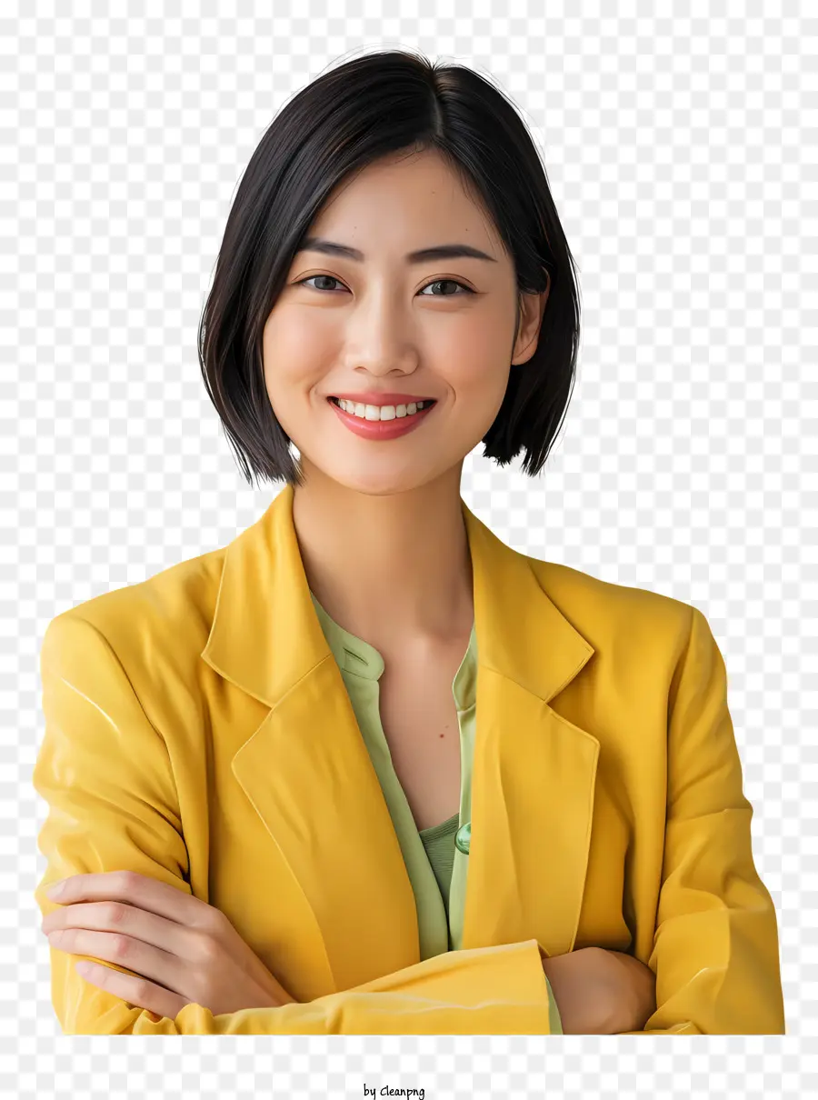 Femme，Femme En Blazer Jaune PNG