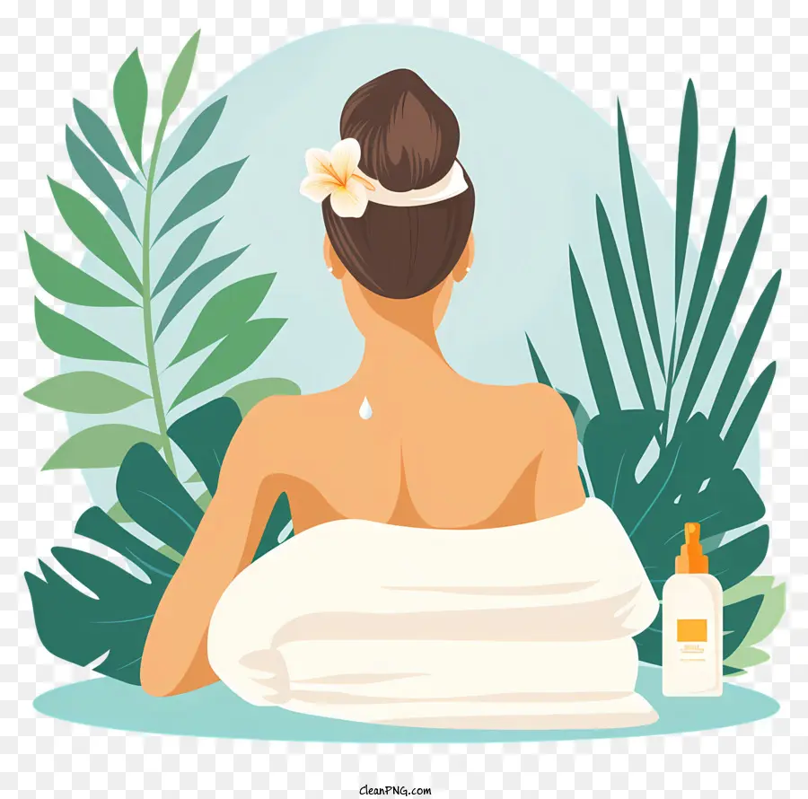 Affichage De Dos De La Fille Spa，Spa PNG