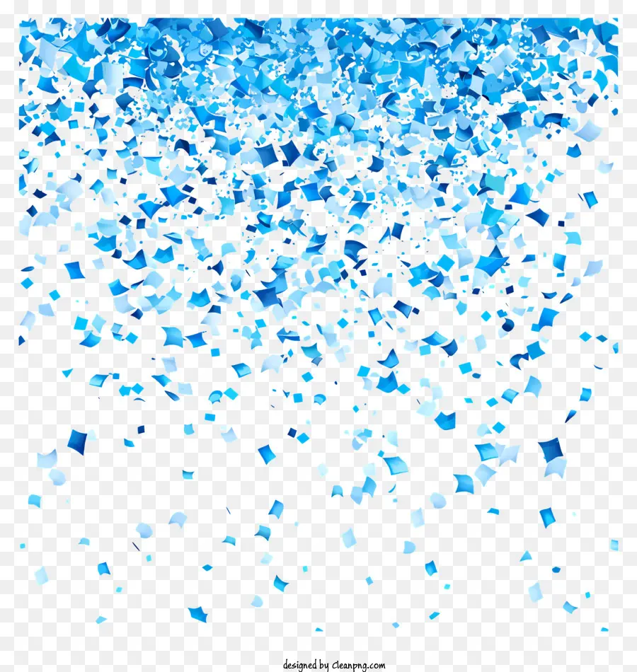 Bleu Confettis，Arrière Plan Noir PNG