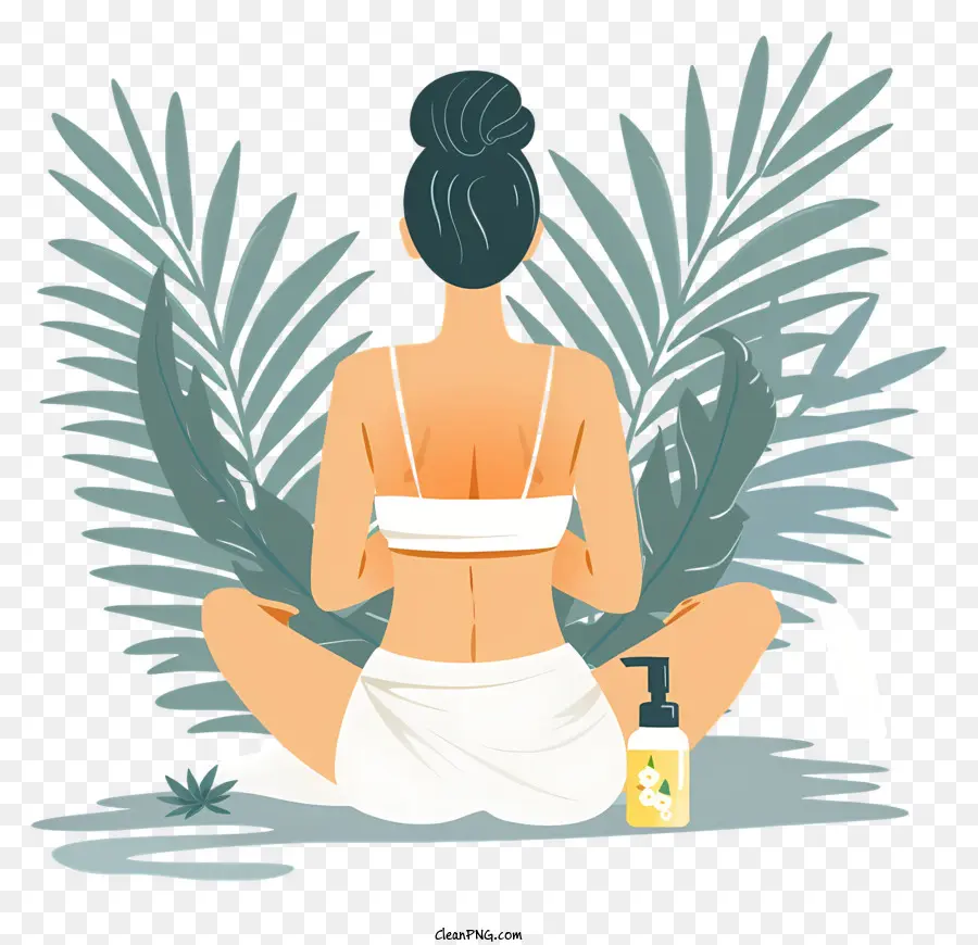 Présentoir Arrière Spa Girl，Femme Au Spa PNG