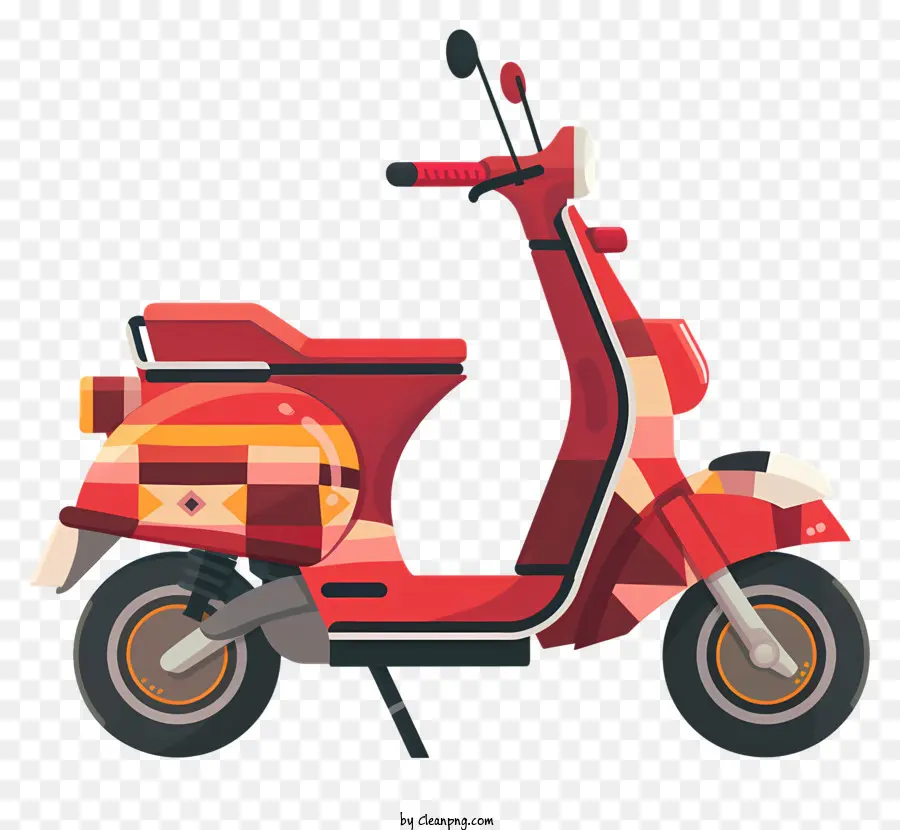 Scooter électrique Rouge，Scooter PNG