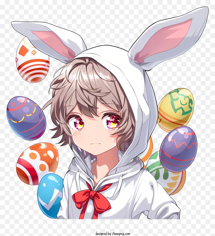 Animé，Personnage D'anime Avec Des Oreilles De Lapin PNG