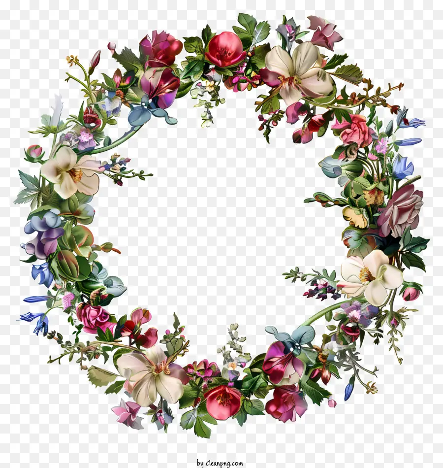 Couronne De Fleurs，Couronne Florale PNG