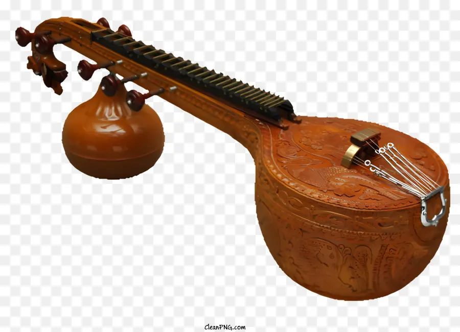 Musique，Veena En Bois PNG