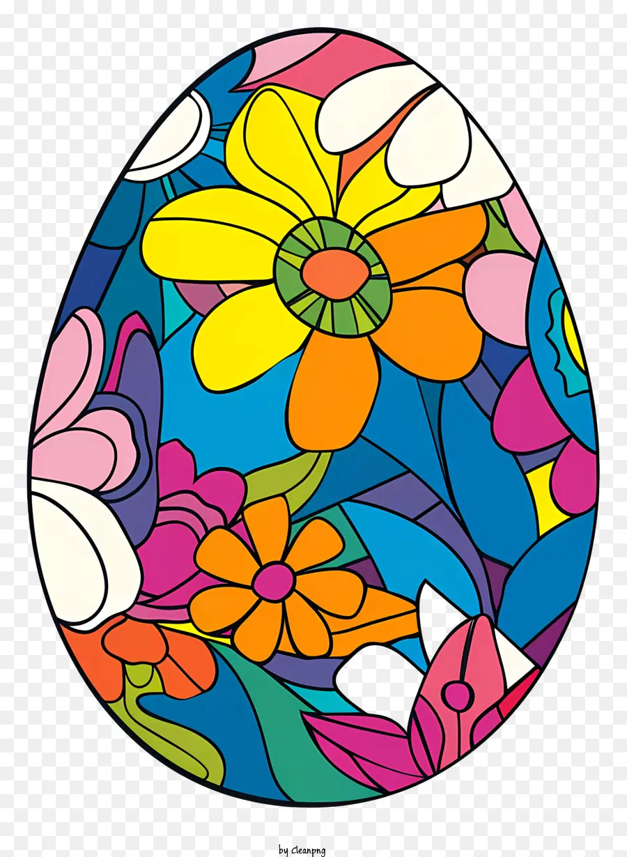 Coloration Des œufs De Pâques，Fleur D'oeuf PNG