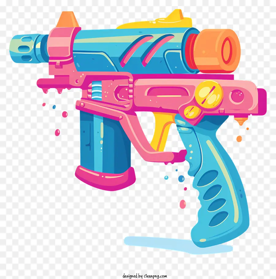 Pistolet à Eau，Pistolet Jouet Coloré PNG