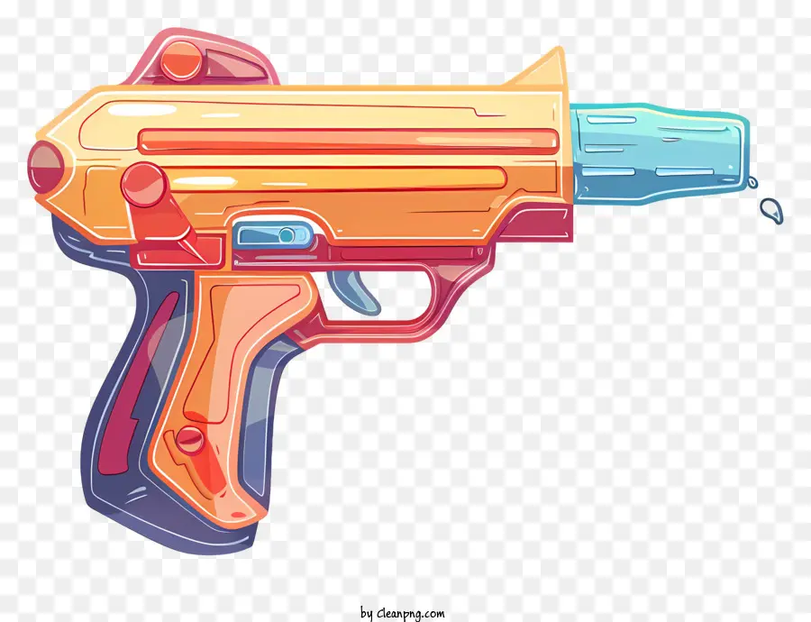 Pistolet à Eau，Coloré PNG