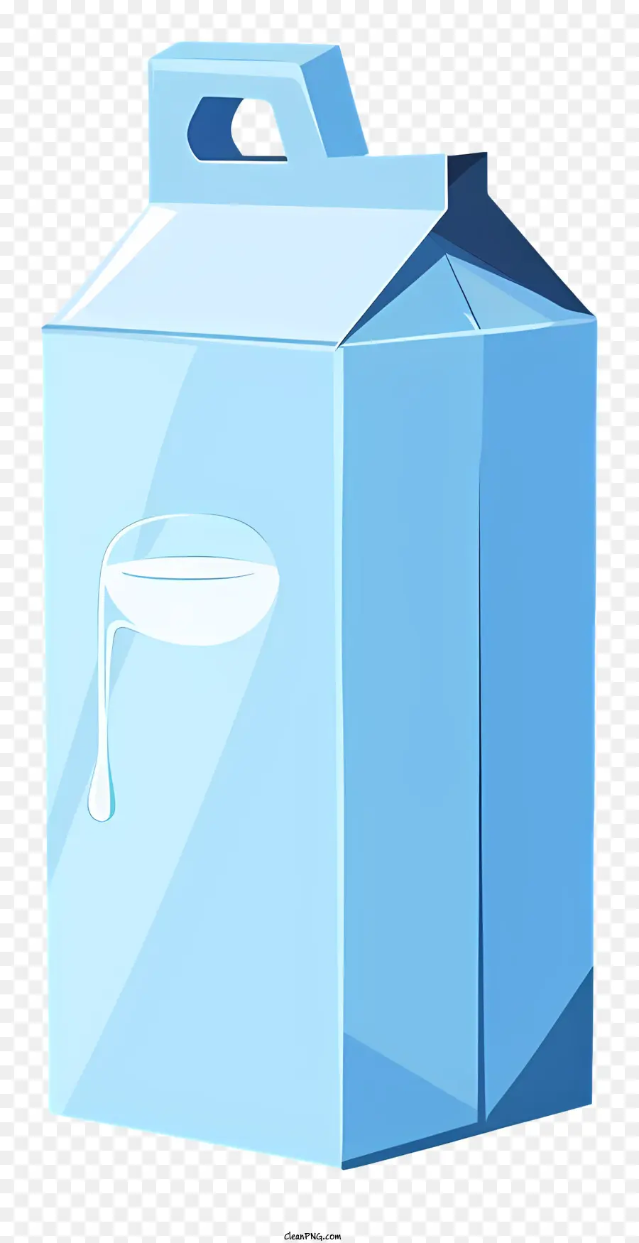 Carton De Lait，Boîte De Carton Bleu PNG