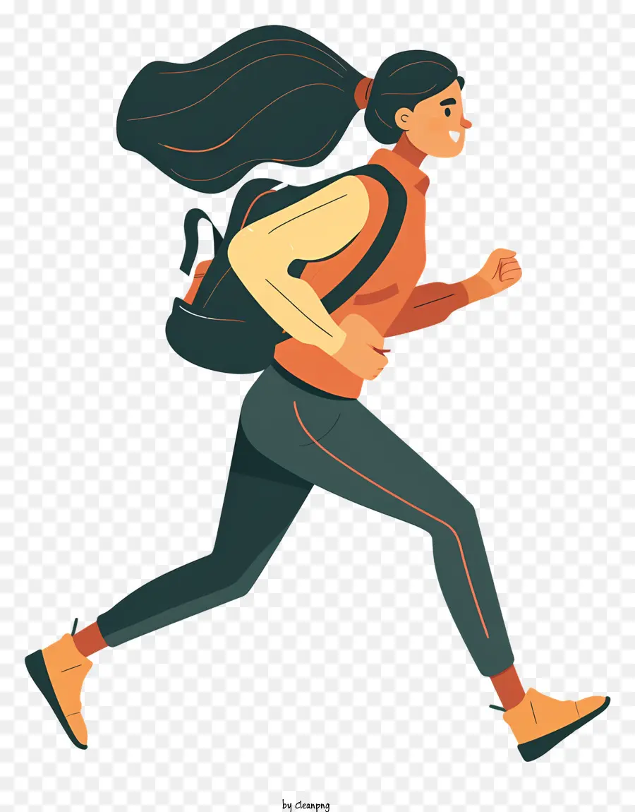 Femme Se Dépêchant，Coureur PNG