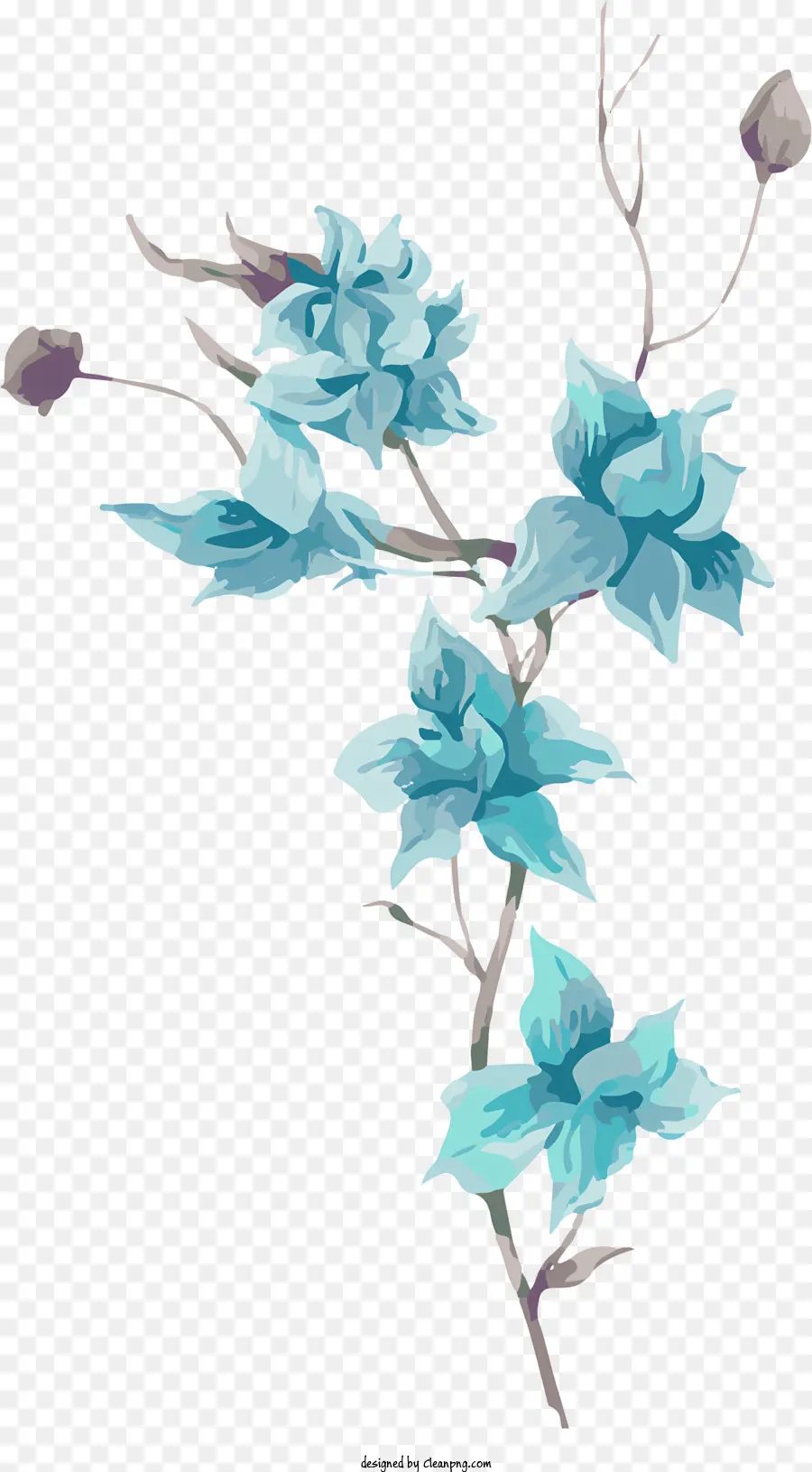 Fleurs，Fleurs Bleues PNG