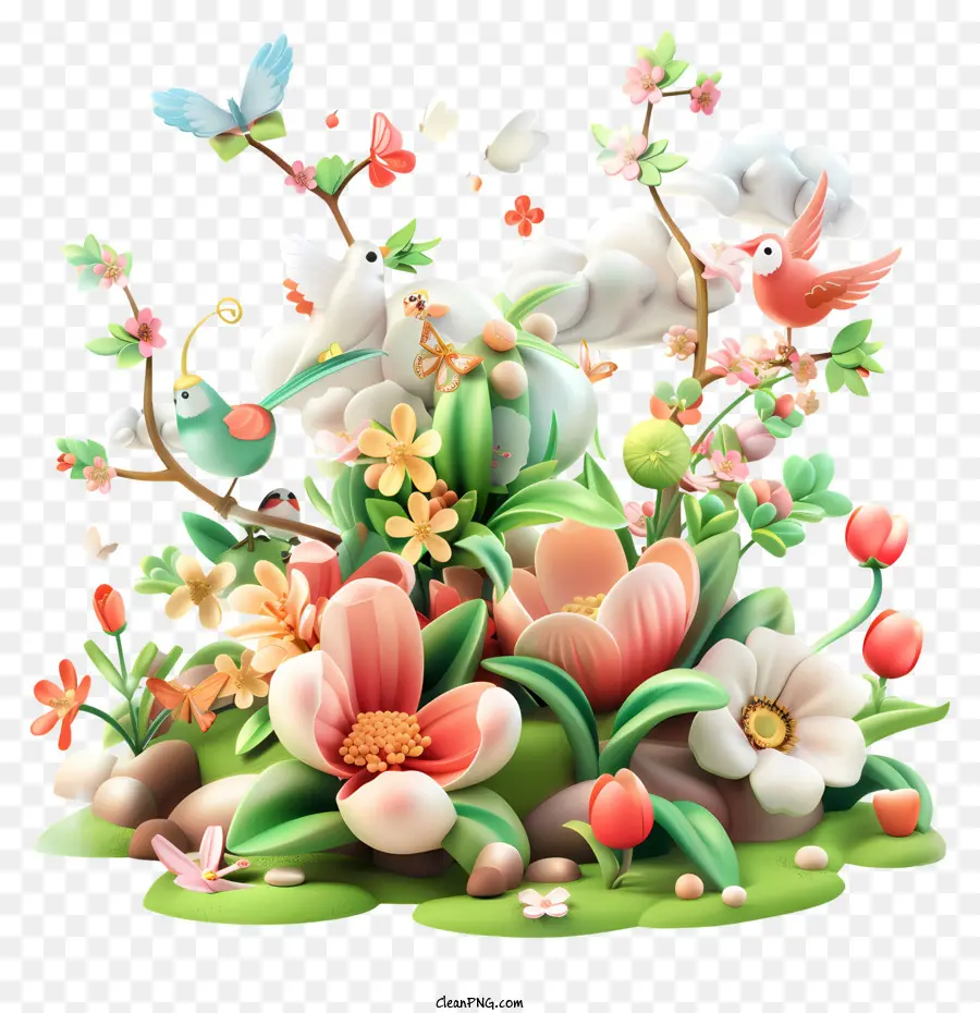 Printemps，Fleurs PNG