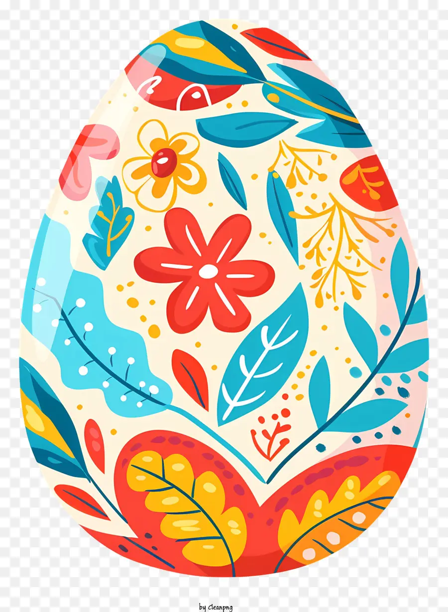 Coloration Des œufs De Pâques，œuf Floral PNG