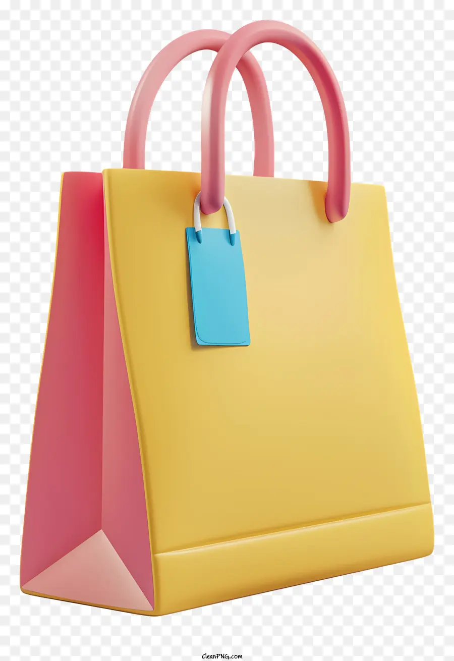 Sac Shopping，étiquette Rose PNG