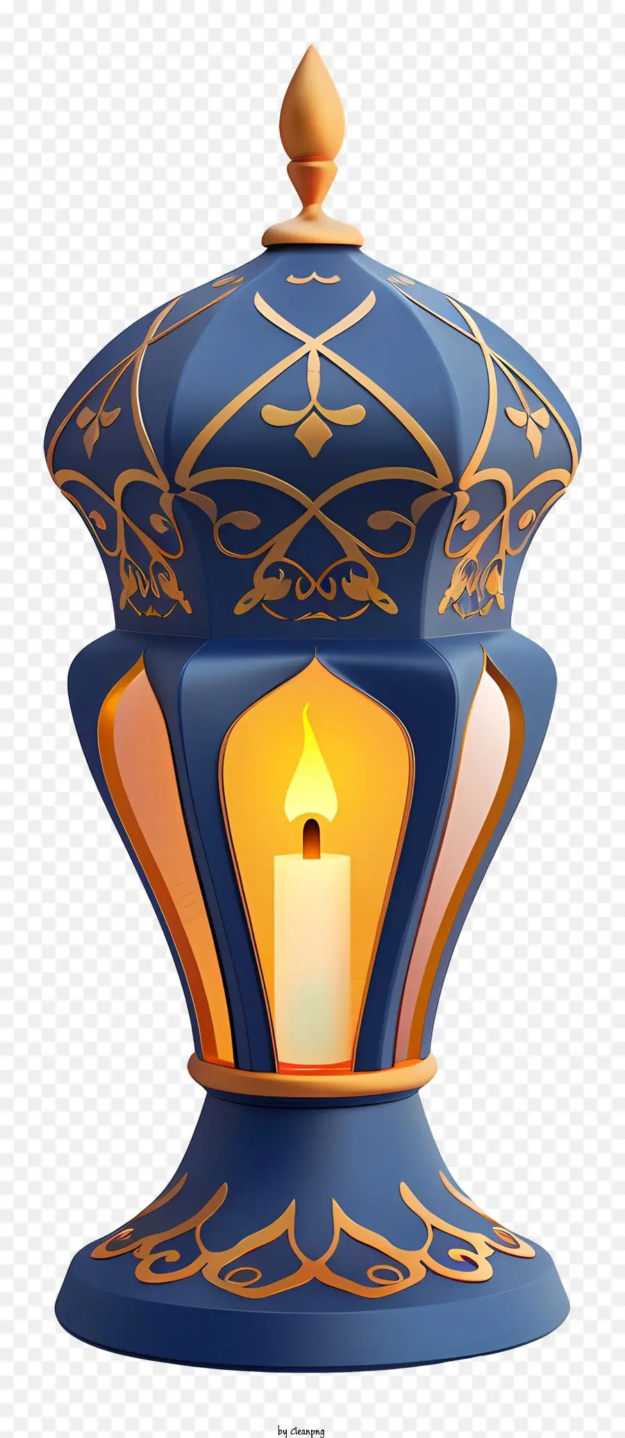 Islamique De La Lampe，Lampe Bleue Et Or PNG