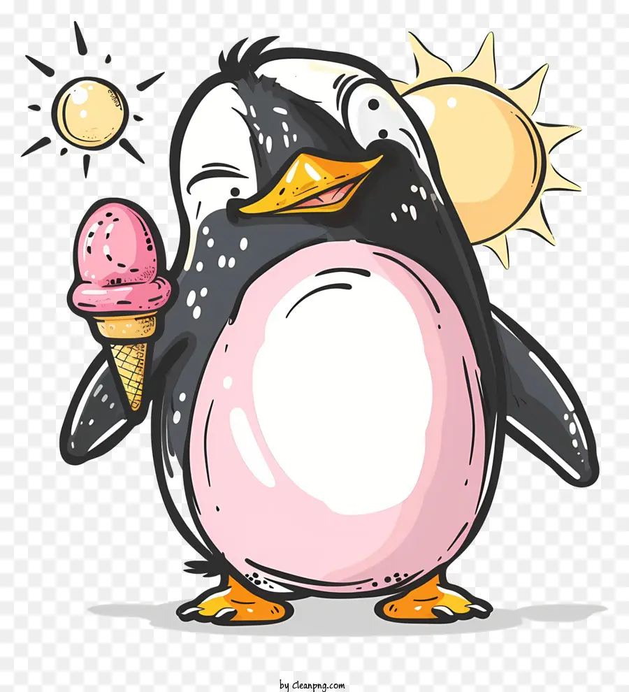 Penguin Tenant Des Glaces，Cartoon Pingouin PNG