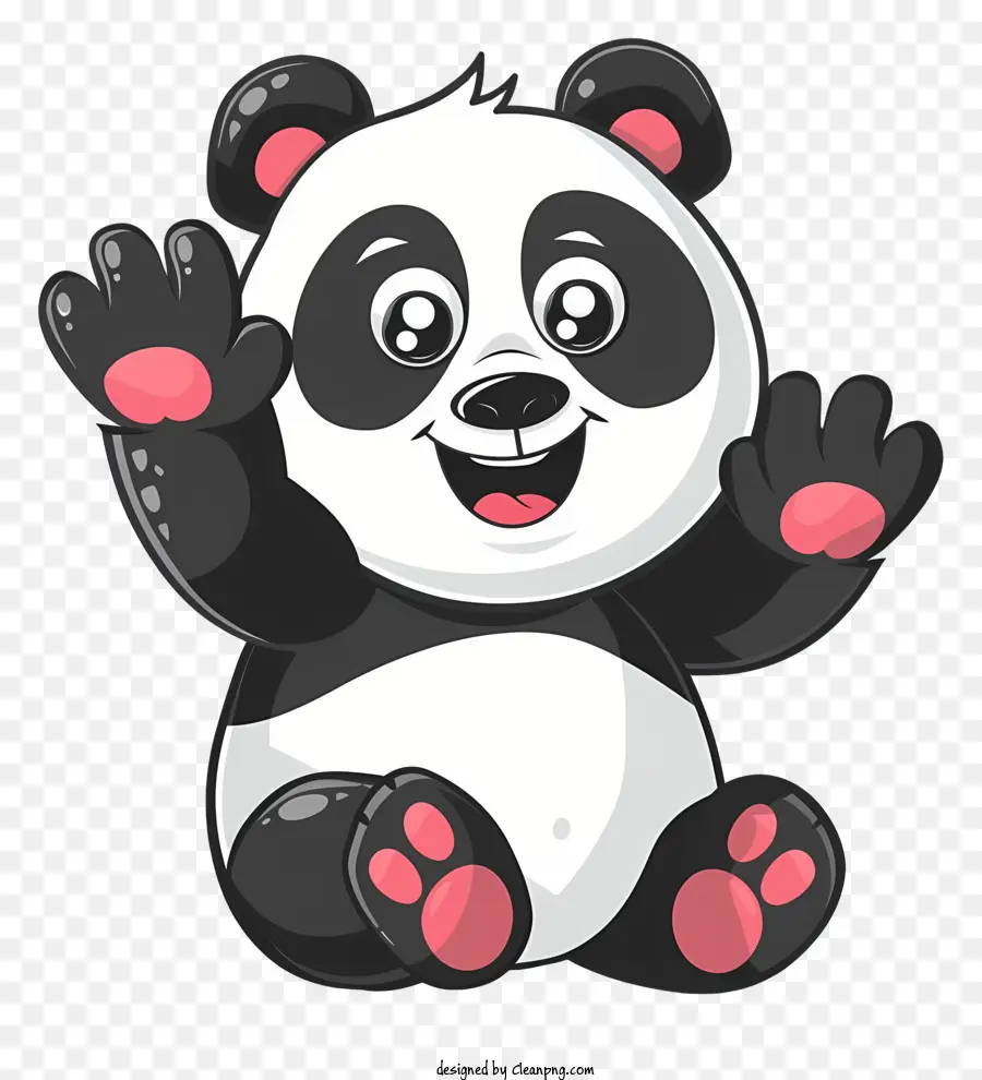 Panda Agitant La Patte，Ours De Panda PNG