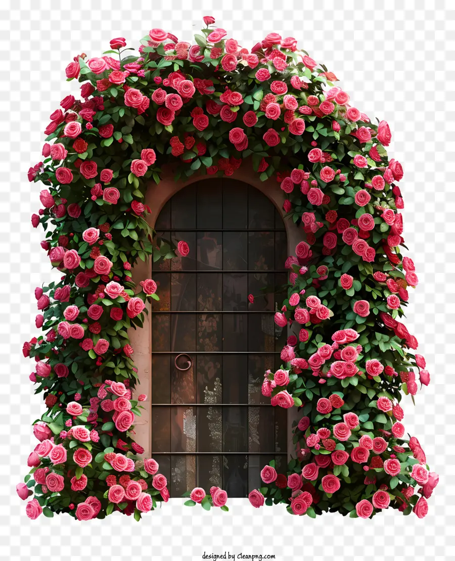 Porte De Fleurs De Printemps，Arche De Rose PNG