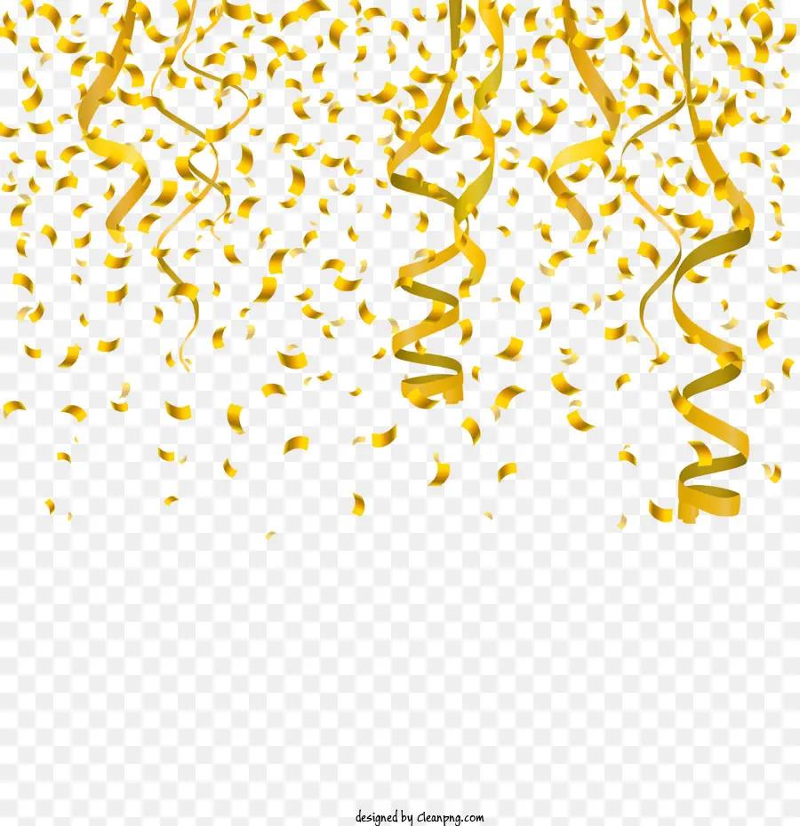 Confettis，Papier De Soie En Or PNG