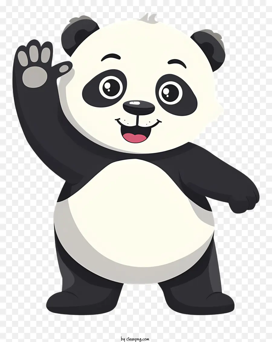 Panda Agitant La Patte，Ours De Panda PNG
