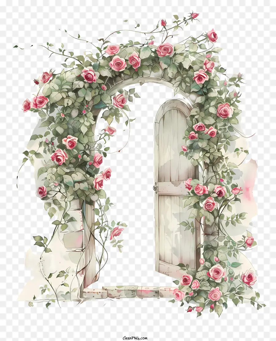 Porte De Fleurs De Printemps，Arche Fleurie PNG