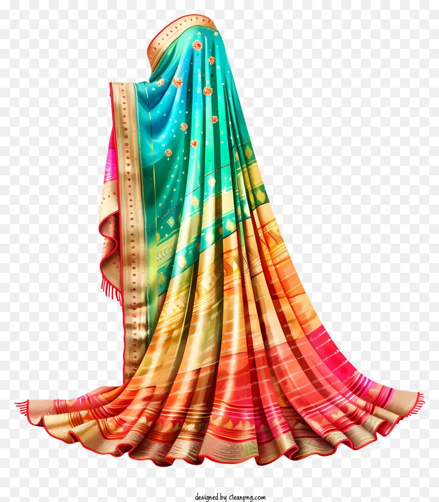 Sari De Mariage Indien，Sari Traditionnel PNG