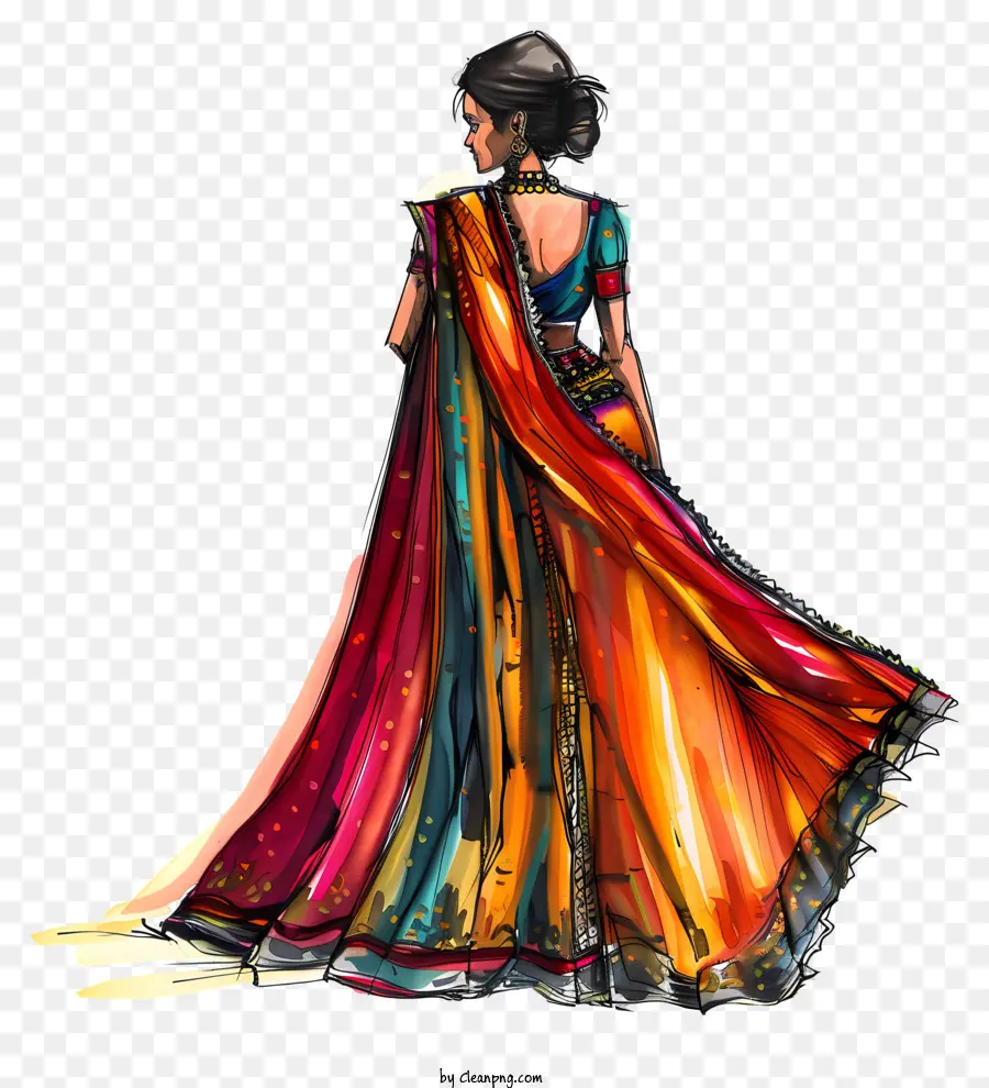 Sari De Mariage Indien，Mode Indienne PNG