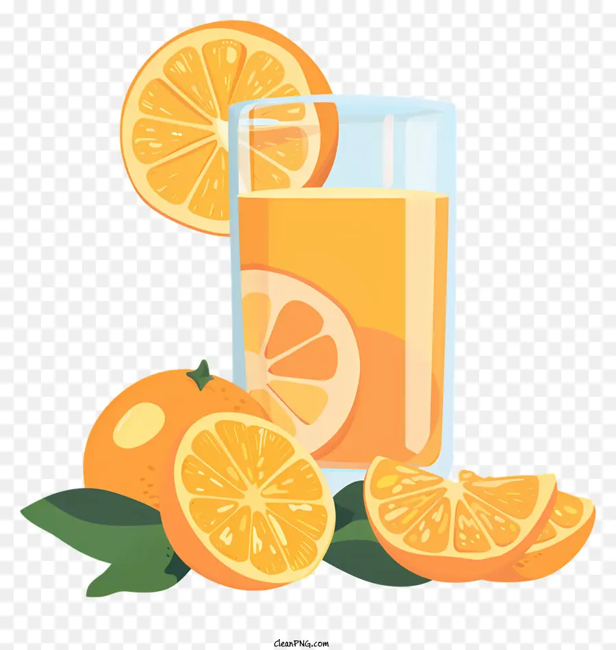 Jus D'orange，Oranges Tranchées PNG