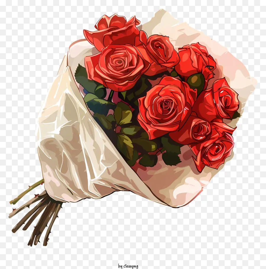 Bouquet De Roses，Les Roses Rouges PNG