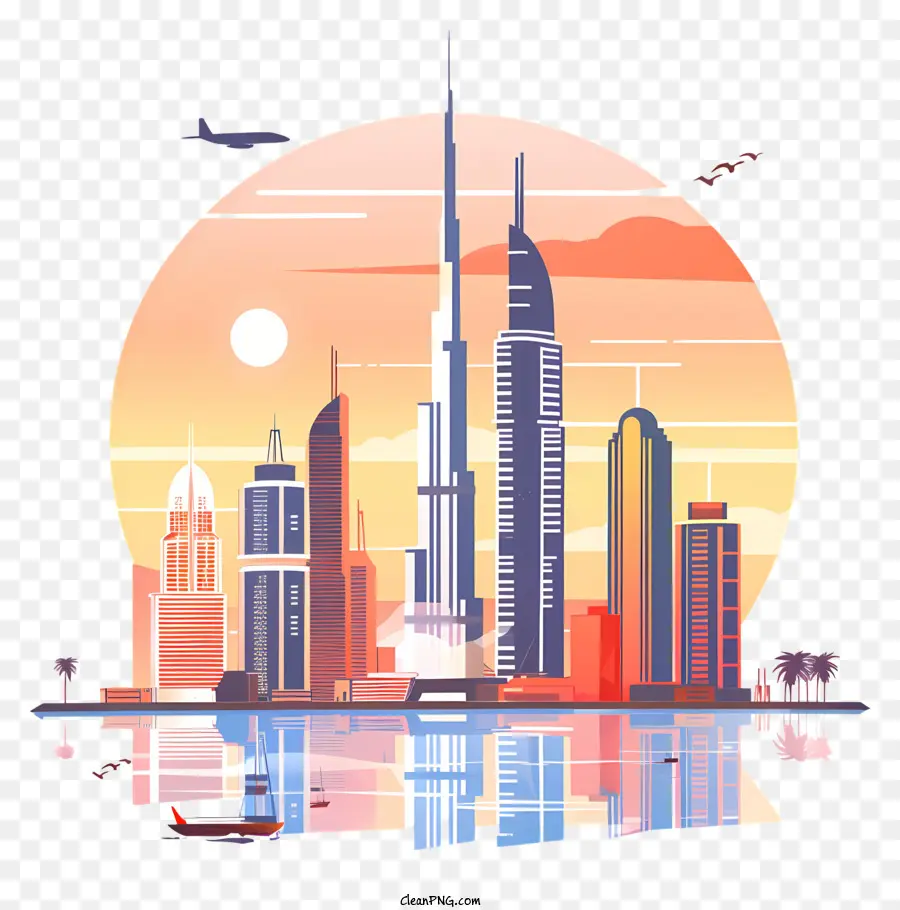 Horizon De Dubaï，Les Toits De La Ville PNG