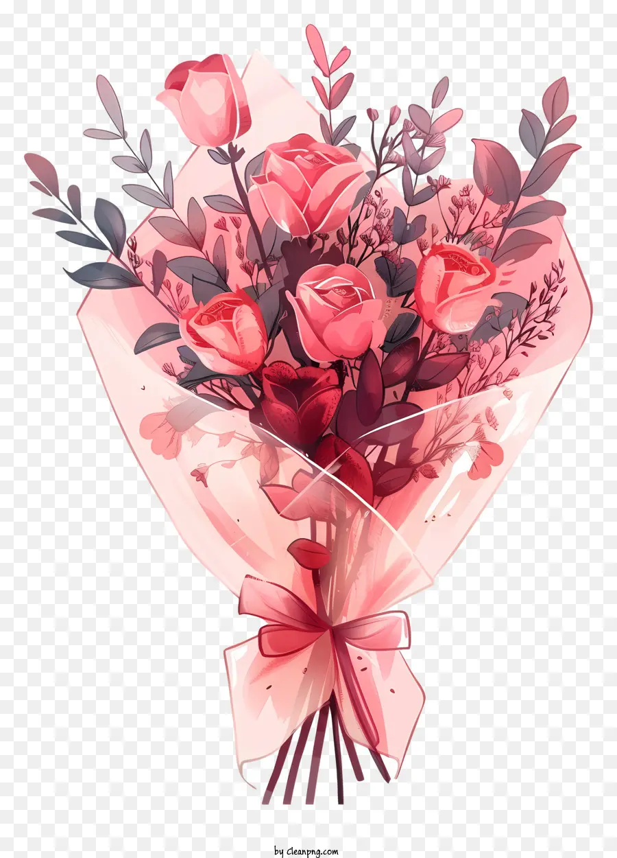 Bouquet Rose，Les Roses Rouges PNG