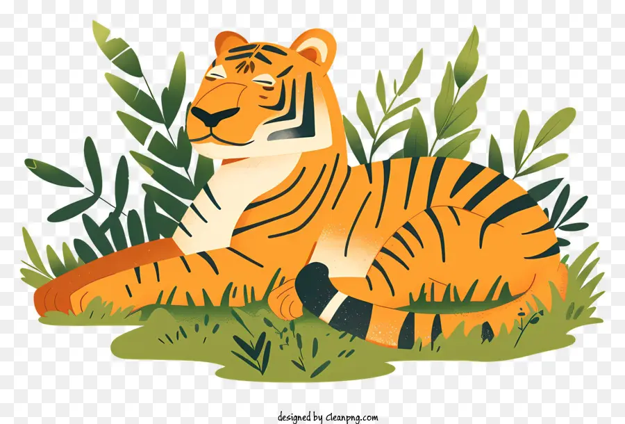 Tigre，L'herbe PNG