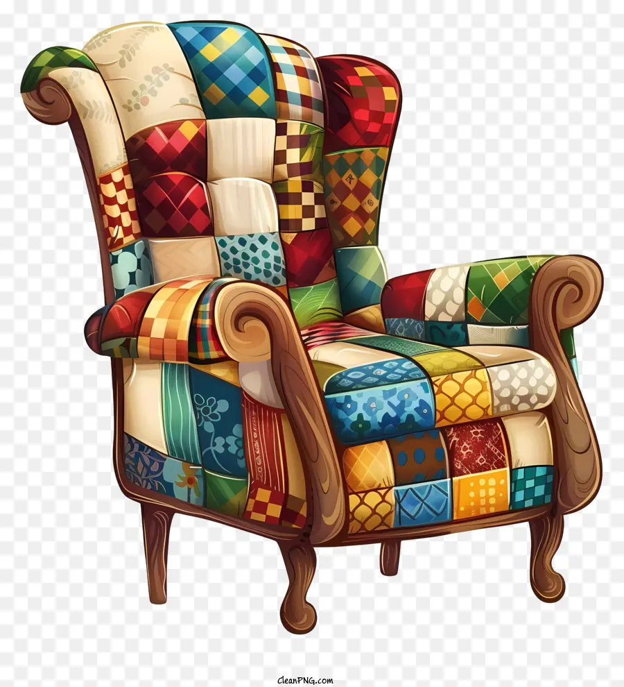 Fauteuil，Chaise Patchwork PNG