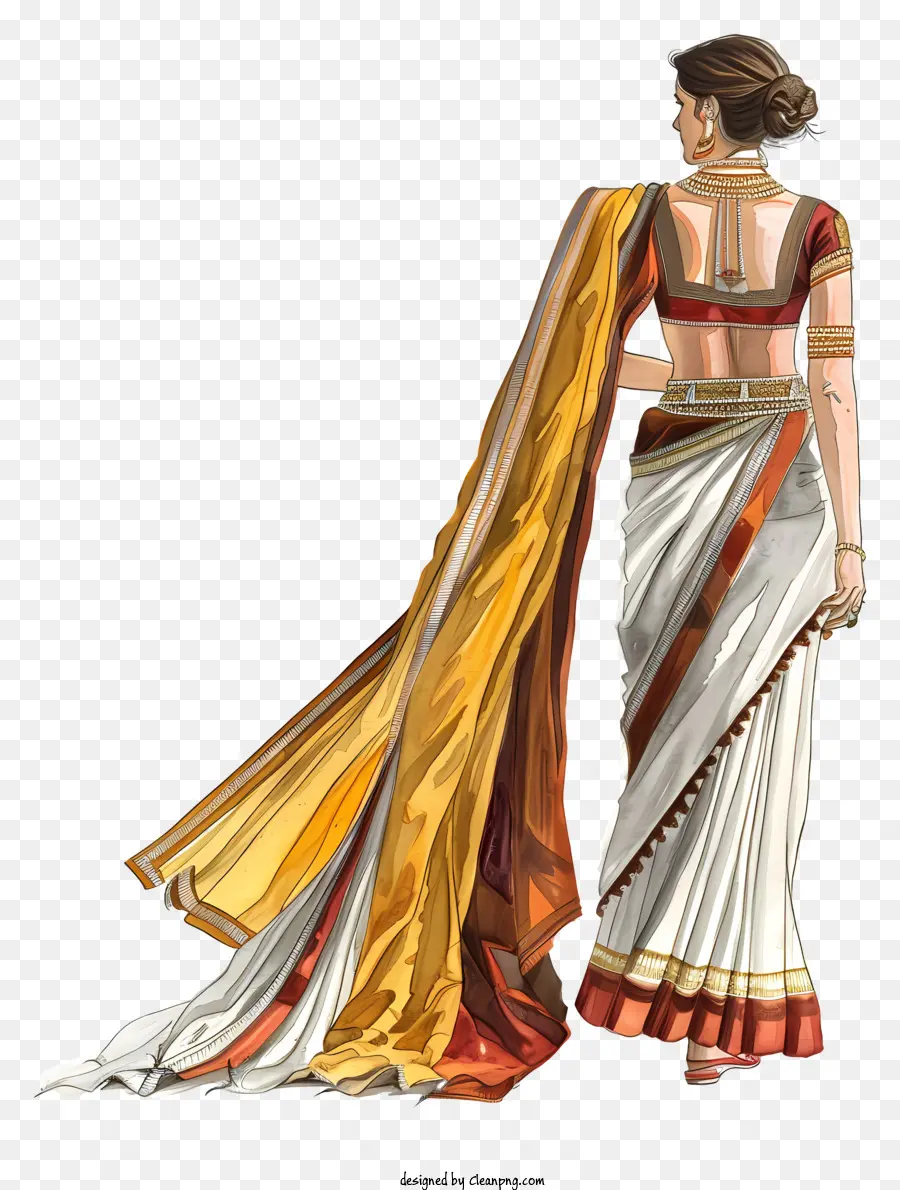 Saree Indienne，Mode Indienne PNG