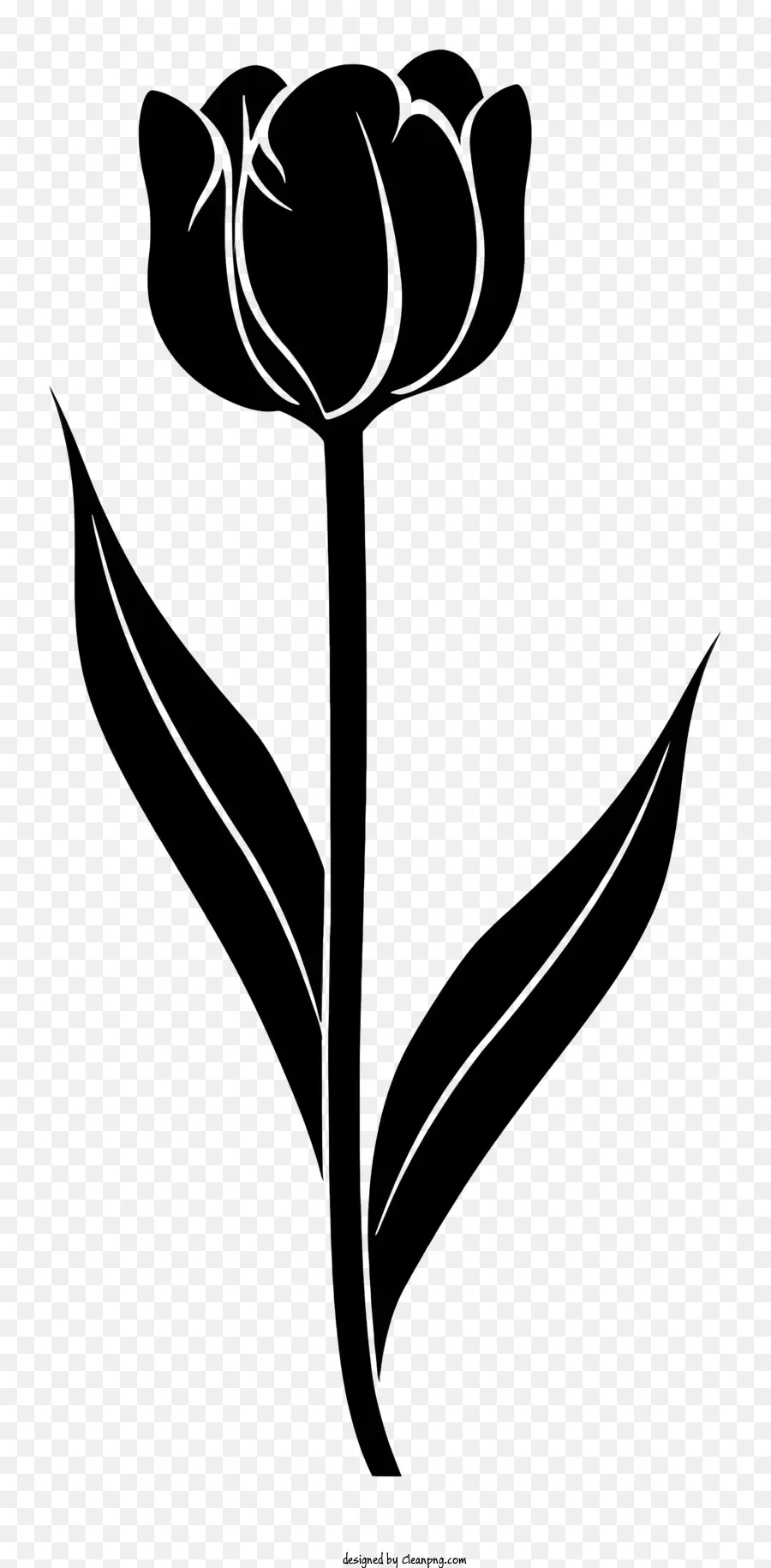 Fleur Silhouette，Tulip PNG