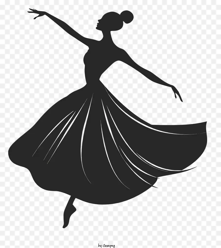 Silhouette Danse Femelle，La Danse PNG