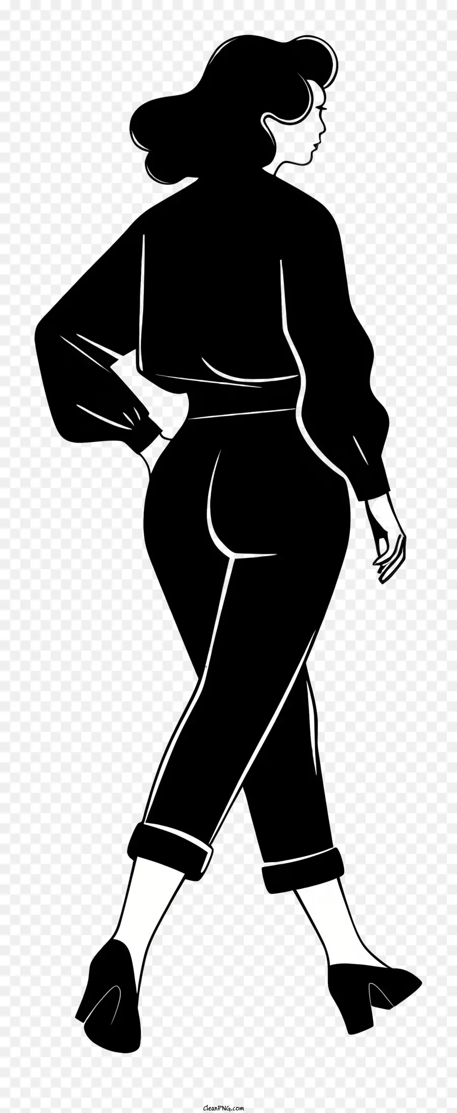 Silhouette De Marche Féminine，Femme Silhouette PNG