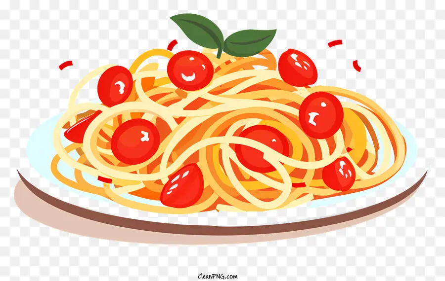 Spaghetti，Tomates Cerises PNG