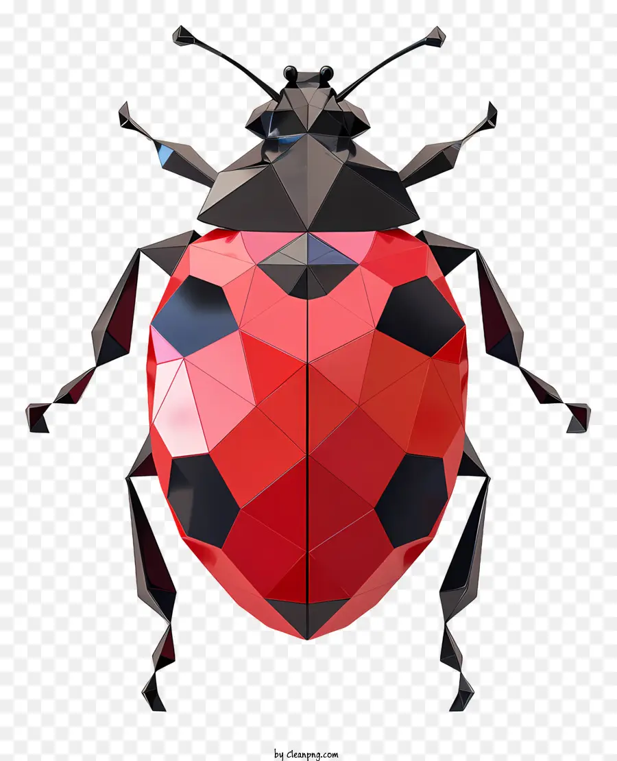 Coccinelle，Faible Polygone PNG