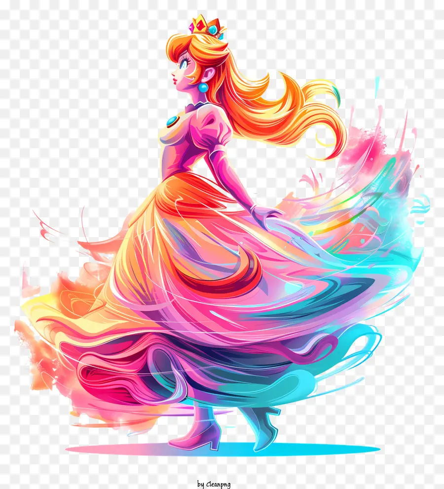 Princesse，Princesse En Robe Colorée PNG