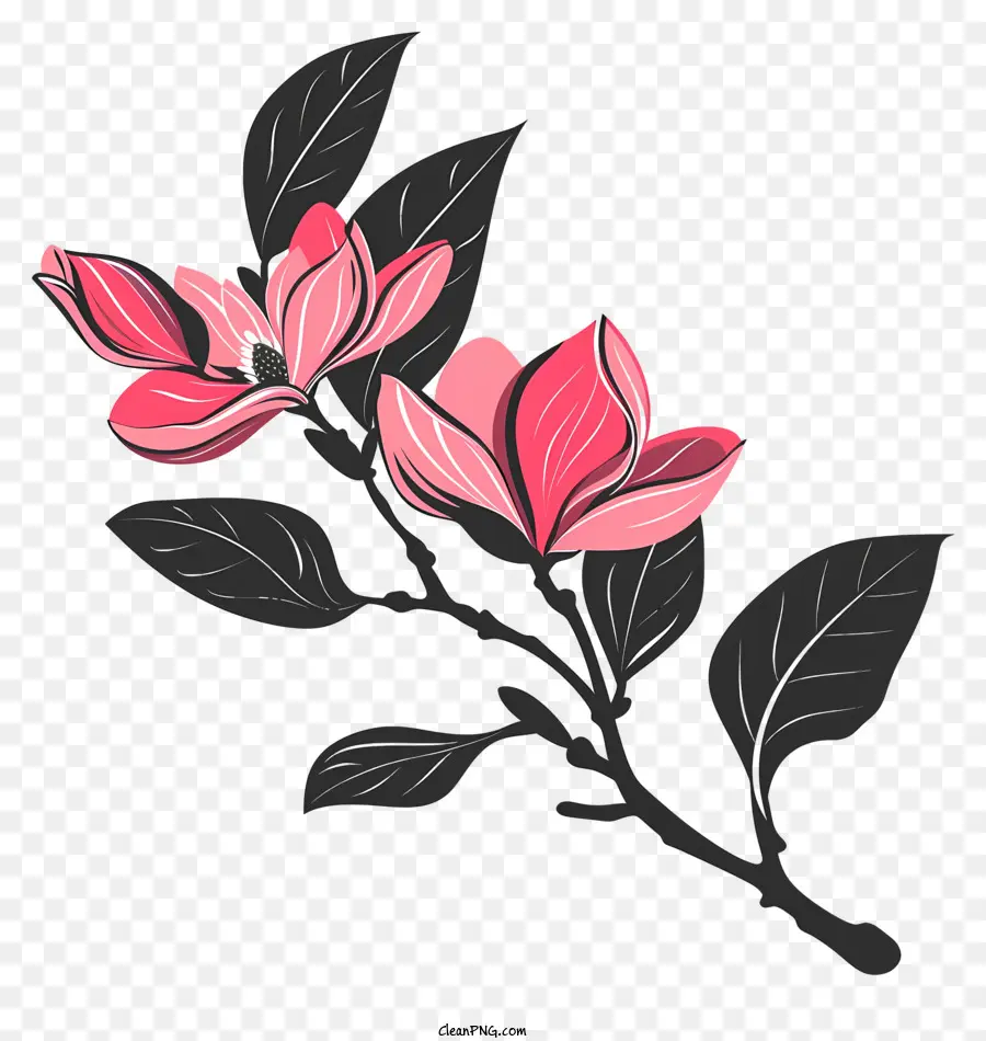 Fleur Silhouette，Fleur Rose PNG