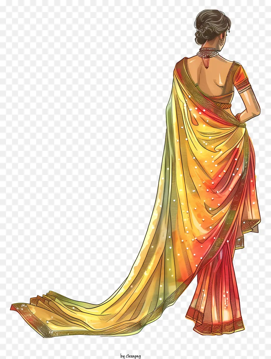 Sari Indien，Sari Coloré PNG