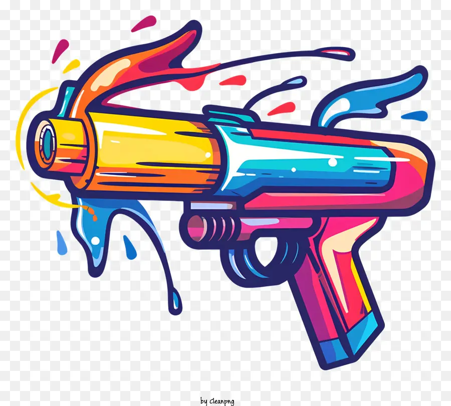 Songkran，Pistolet éclaboussant De Peinture PNG