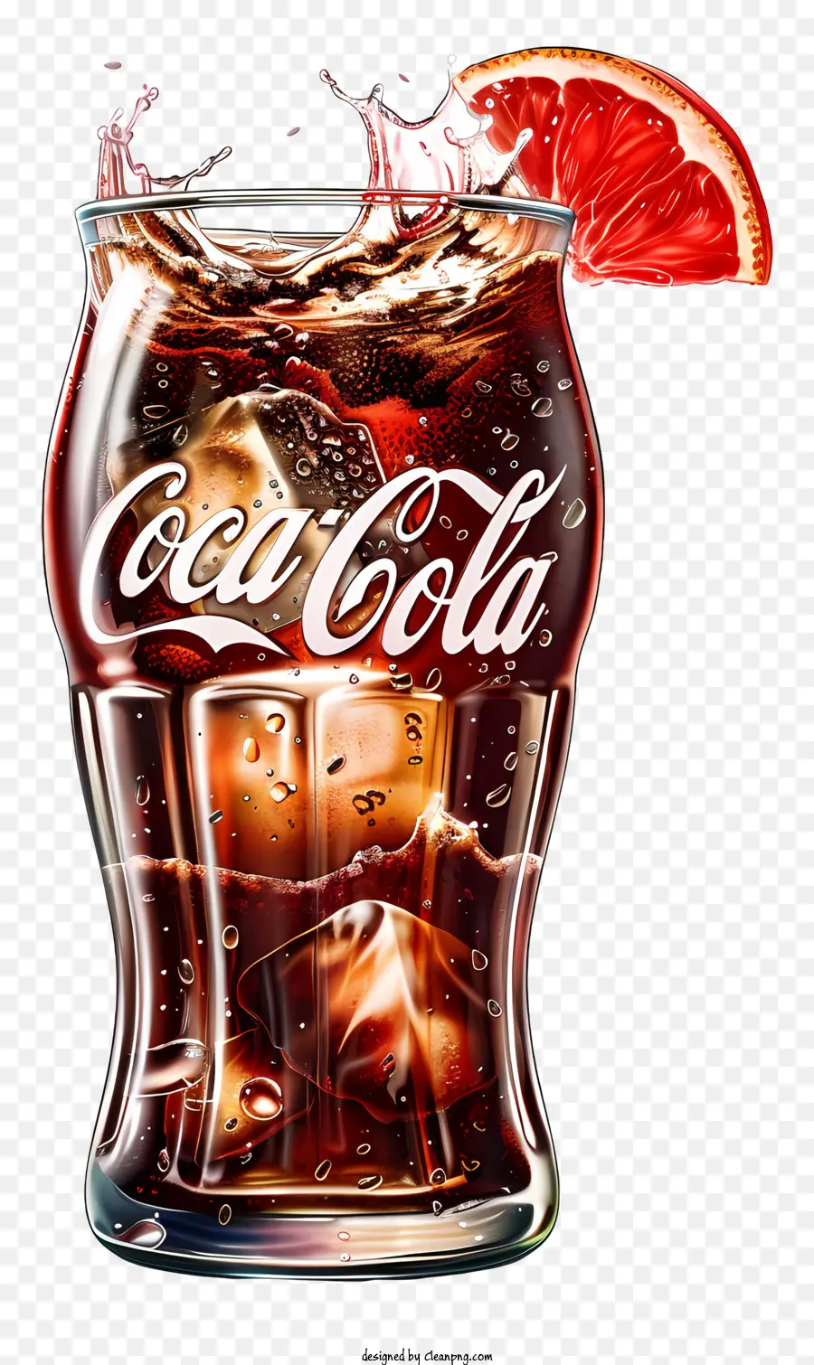 Coca Cola，Verre Coca Cola Avec Glace PNG